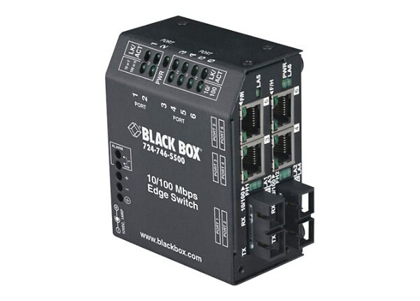 BLACK BOX EDGE SWITCH STD 2FMM,4UTP