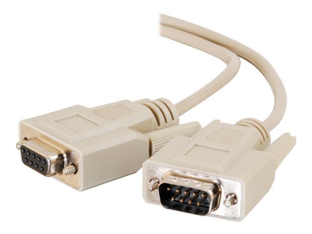 C2G 3ft DB9 Serial RS232 Extension Cable - Beige - M/F