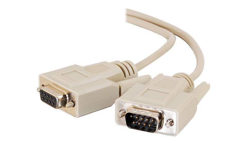 C2G 3ft DB9 Serial RS232 Extension Cable - Beige - M/F