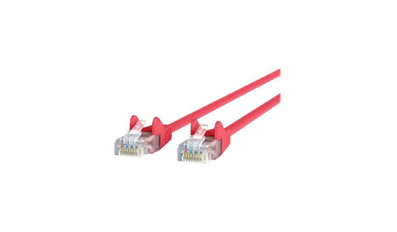 Belkin Cat6 7ft Red Ethernet Patch Cable, UTP, 24 AWG, Snagless, Molded, RJ45, M/M, 7'