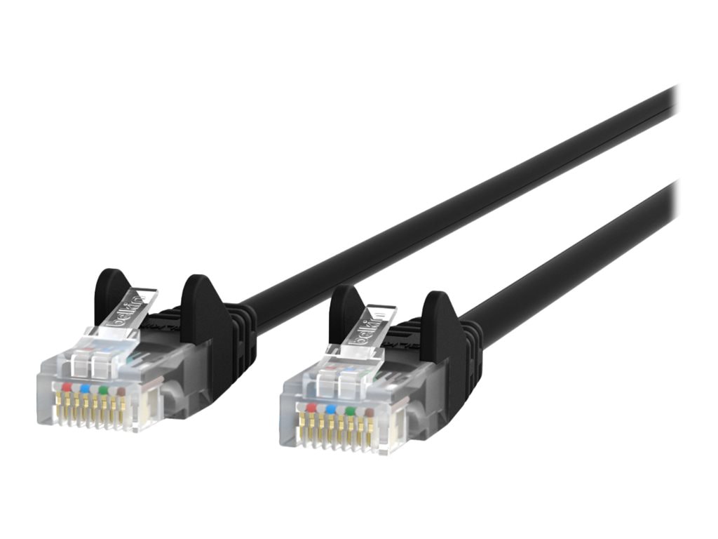 Belkin Cat6 50ft Black Ethernet Patch Cable, UTP, 24 AWG, Snagless, Molded, RJ45, M/M, 50'