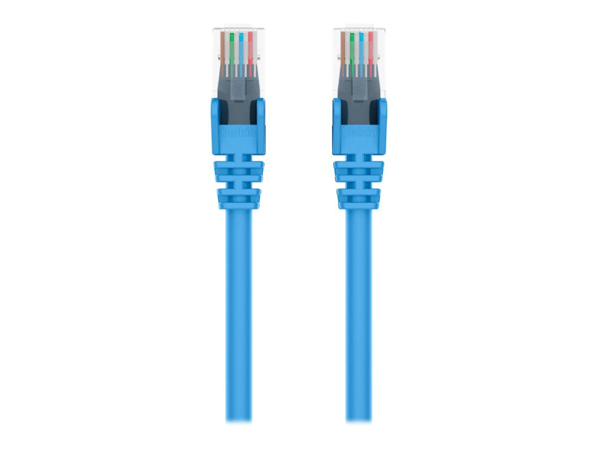 Belkin Cat6 50ft Blue Ethernet Patch Cable, UTP, 24 AWG, Snagless, Molded, RJ45, M/M, 50'