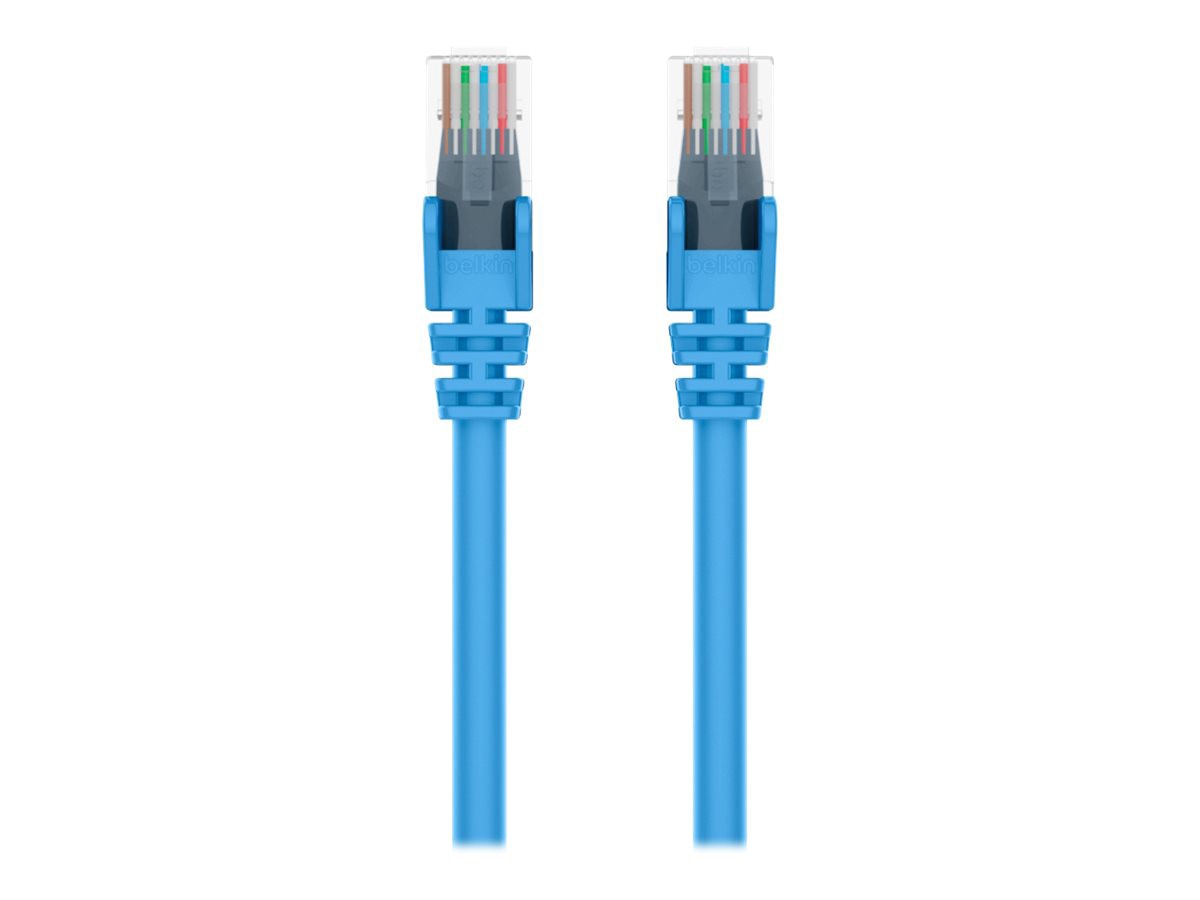 Belkin Cat6 50ft Blue Ethernet Patch Cable, UTP, 24 AWG, Snagless, Molded, RJ45, M/M, 50'