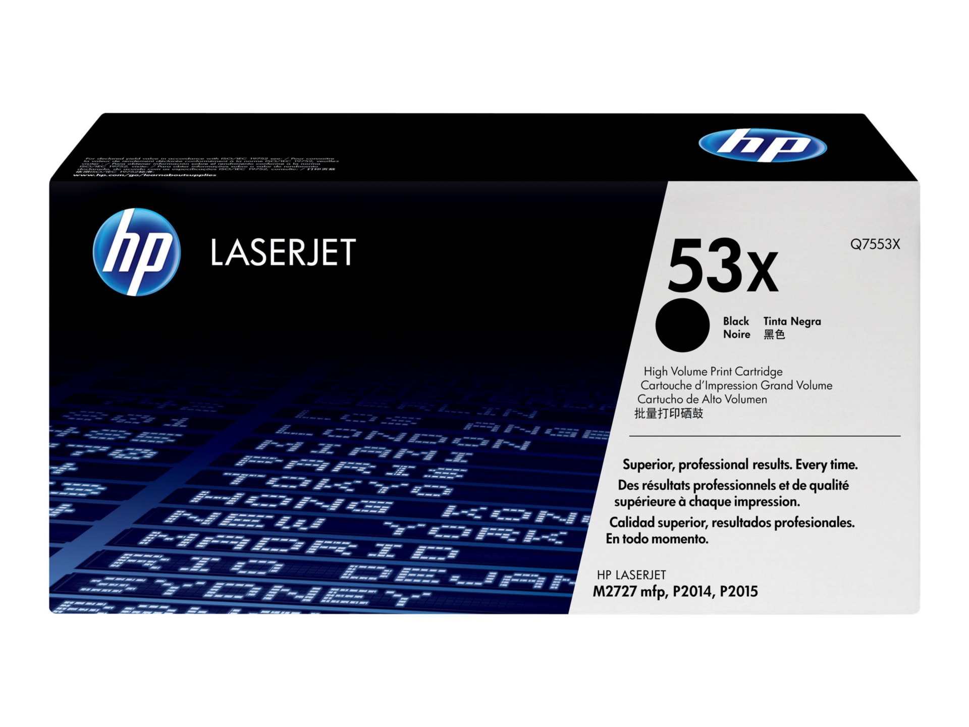 HP 53X (Q7553X) Original High Yield Laser Toner Cartridge - Single Pack - Black - 1 Each