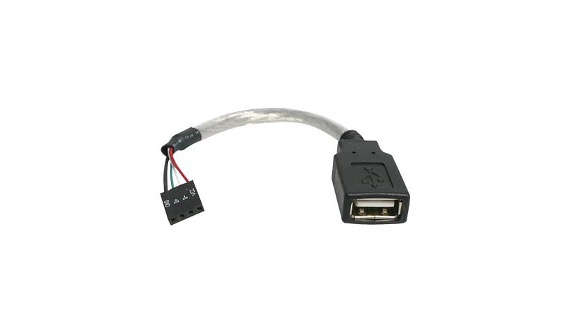 StarTech.com 6in USB 2.0 A to USB 4 Pin to Motherboard Header Adapter F/F