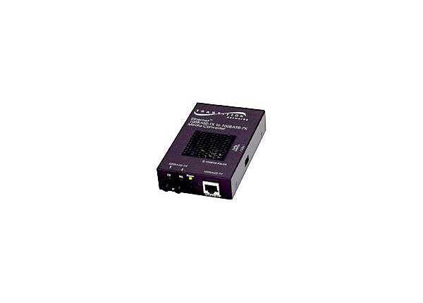 Transition Networks Stand-Alone Extended Temperature - media converter - 100Mb LAN