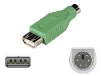 C2G USB A to PS/2 Adapter Converter - Keyboard or Mouse PS/2 Adapter - F/M