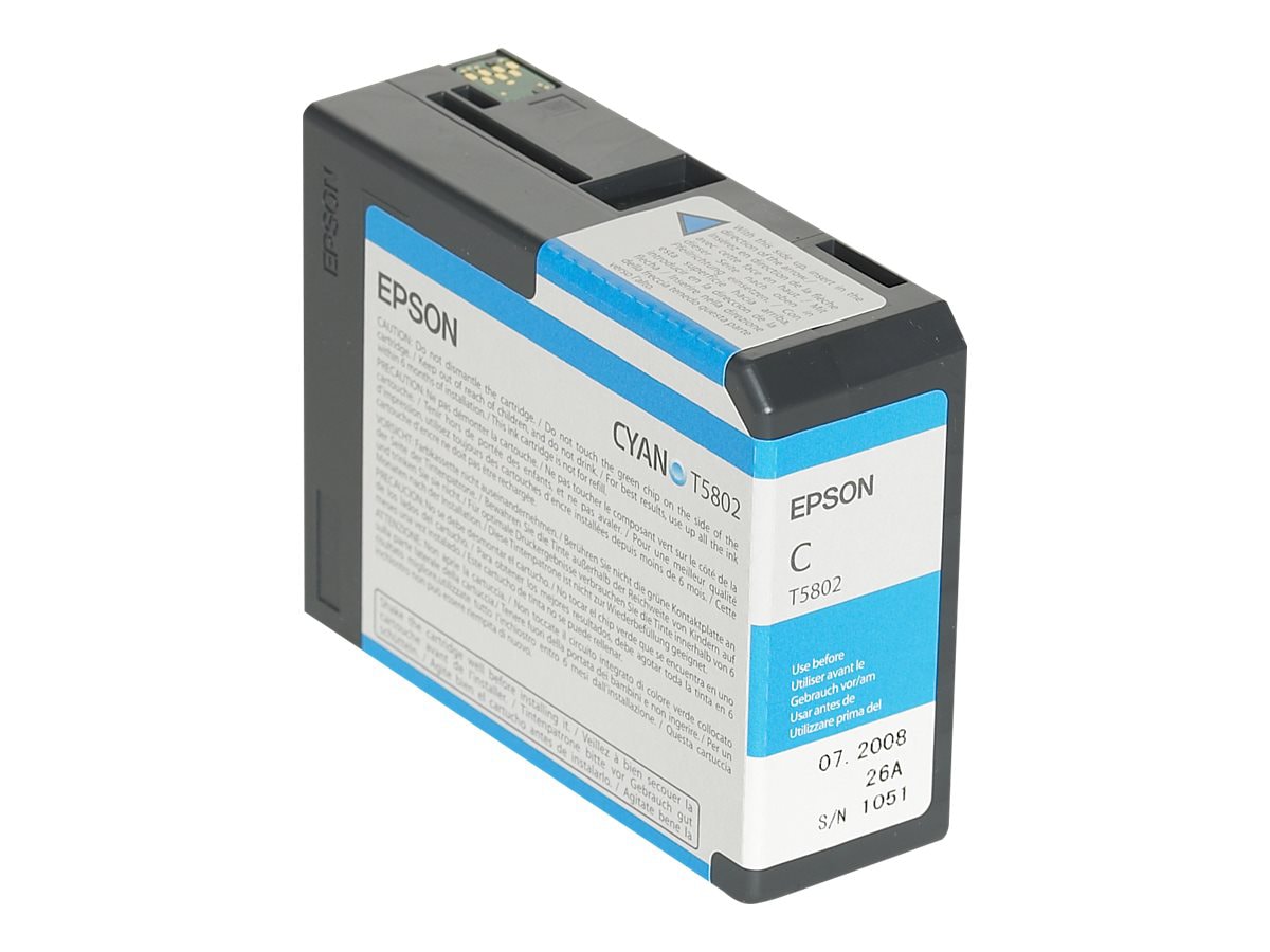 Epson T580 - cyan - original - ink cartridge