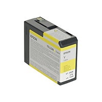 Epson T580 - yellow - original - ink cartridge