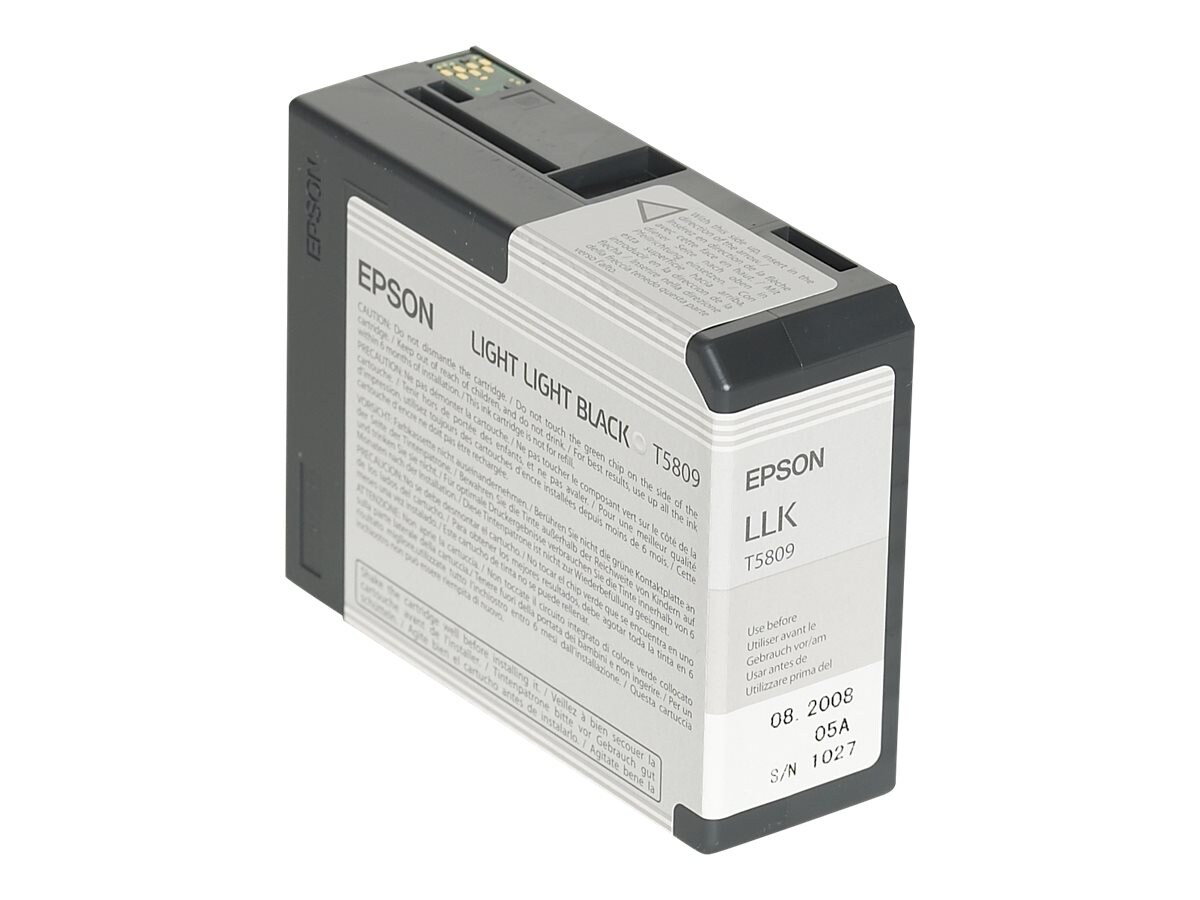 Epson T580 - light light black - original - ink cartridge