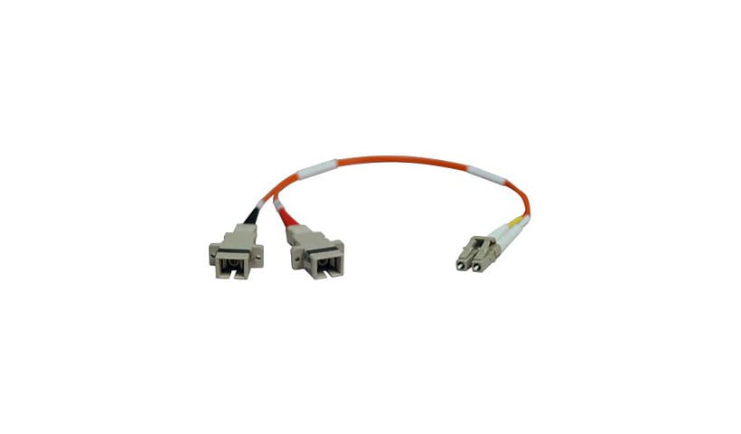 Tripp Lite 0.3M Duplex Multimode Fiber Optic 62.5/125 Adapter LC/SC M/F 1ft 1' 0.3 Meter - network cable - 0.3 m -