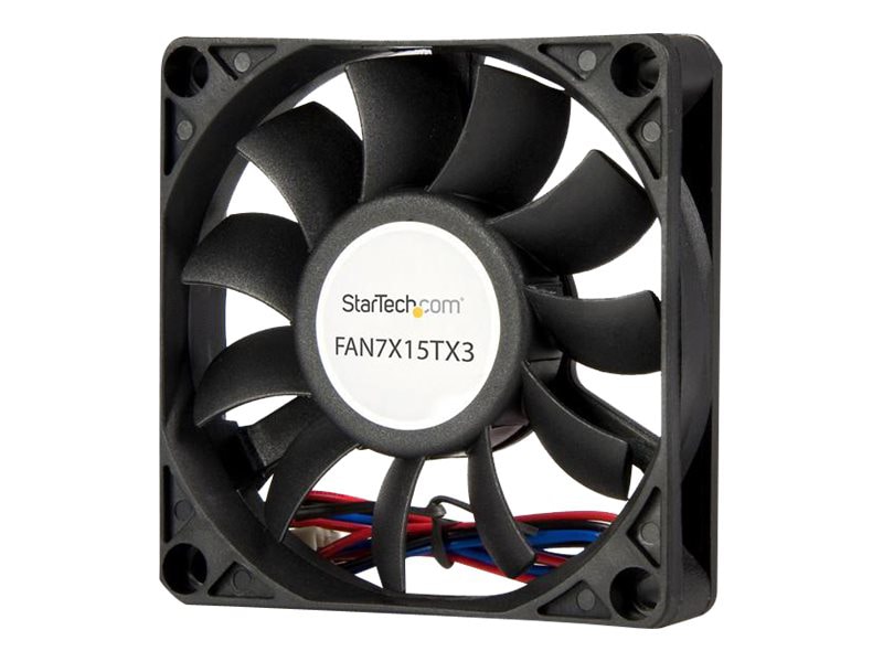 StarTech.com Replacement 70mm Ball Bearing CPU Case Fan - TX3 Connector - Case fan - 70 mm - black