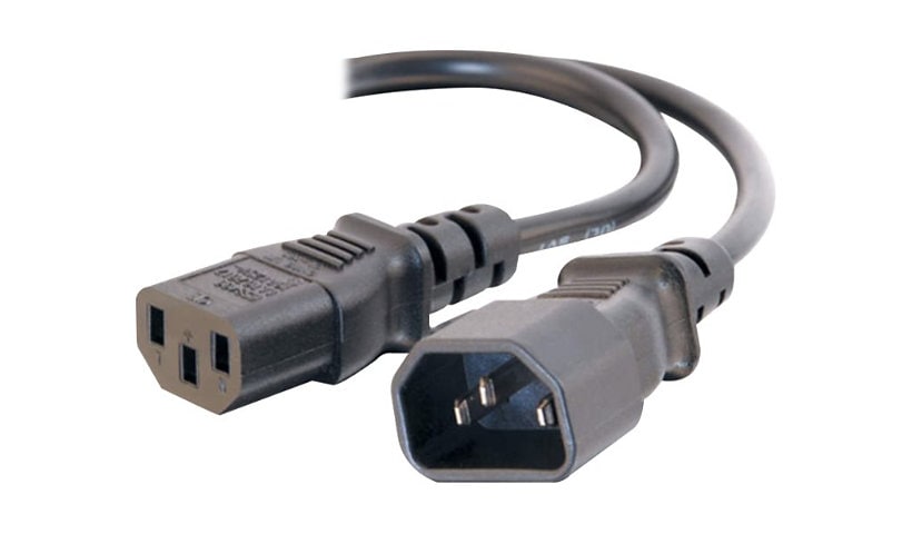 C2G 6ft Computer Power Extension Cord - 18 AWG - IEC320C14 to IEC320C13