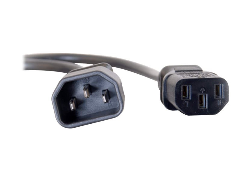 Thumbnail 3 of 4 for C2G 6ft Computer Power Extension Cord - 18 AWG - IEC320C14 to IEC320C13