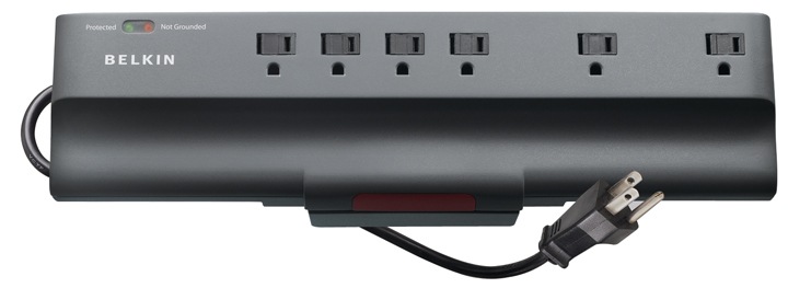 Belkin Clamp-On Surge Protector 6 Outlet
