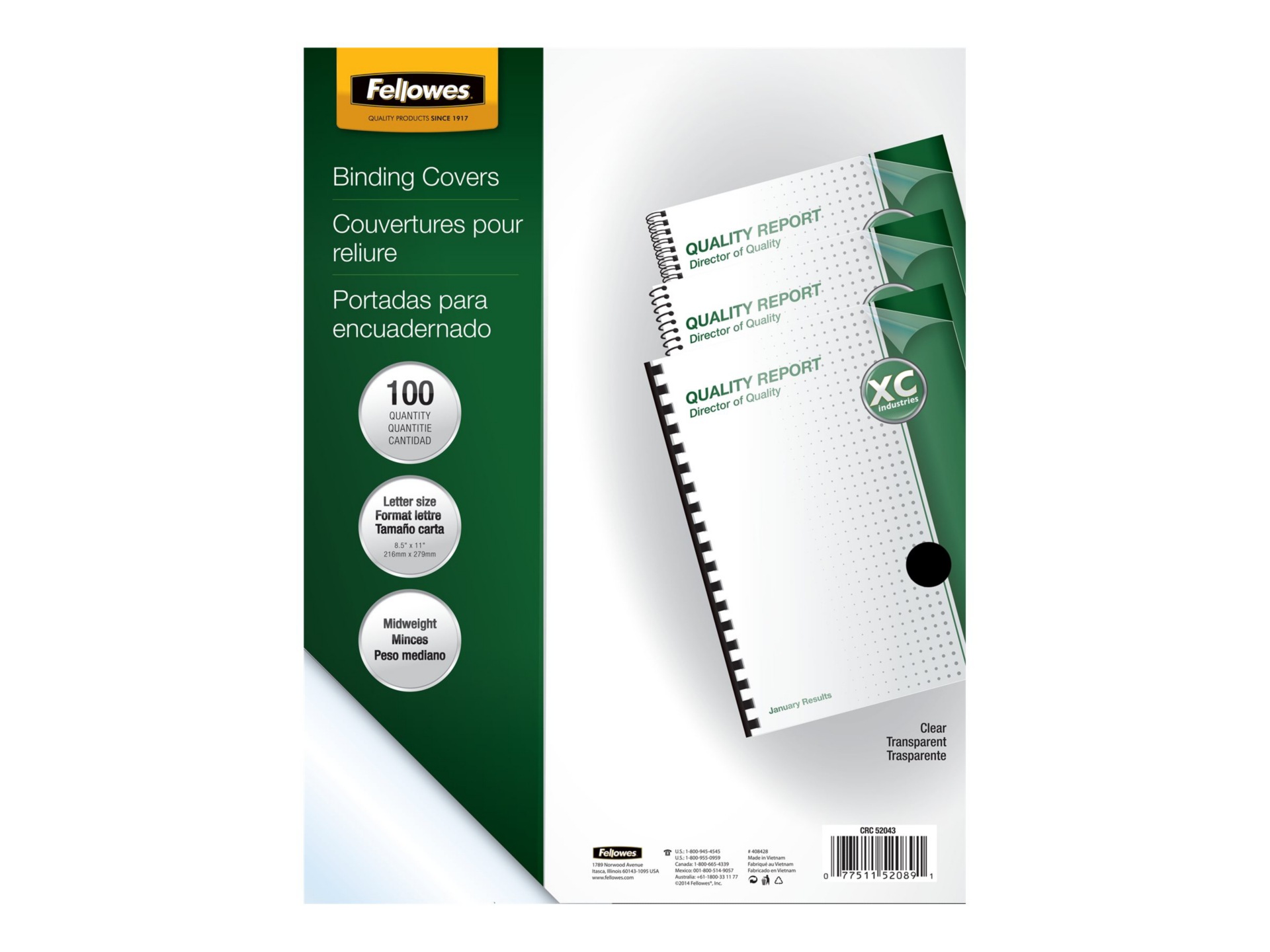 Fellowes Crystals - 100 pcs. - binding cover