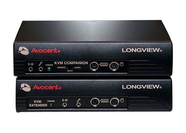 Avocent LongView LV430 Transmitter and Receiver - KVM / audio / serial extender
