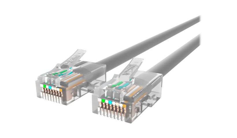 Belkin Cat5e/Cat5 7ft Grey Ethernet Patch Cable, No Boot, PVC, UTP, 24 AWG, RJ45, M/M, 350MHz, 7'