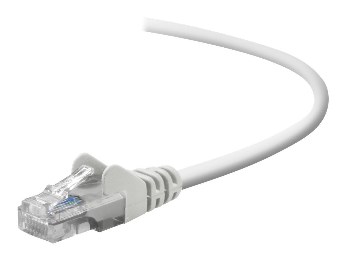 Belkin Cat5e/Cat5 25ft Grey Ethernet Patch Cable, No Boot, PVC, UTP, 24 AWG, RJ45, M/M, 350MHz, 25'