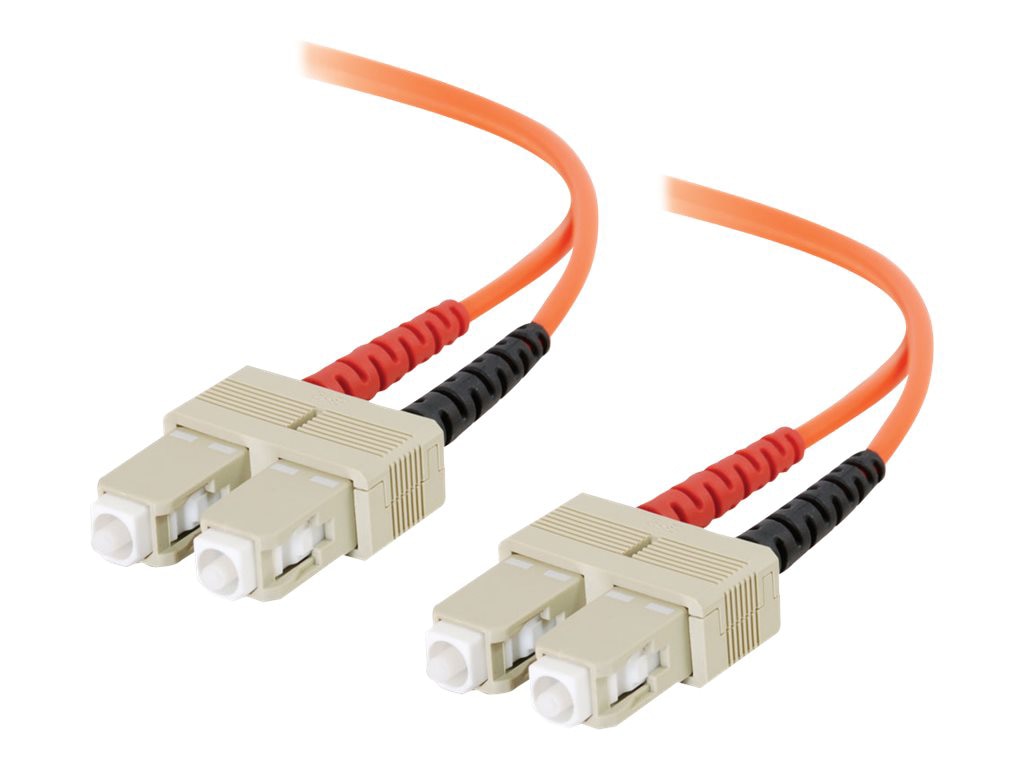 C2G 15m ST-ST 62.5/125 OM1 Duplex Multimode PVC Fiber Optic Cable - Orange - patch cable - 15 m - orange