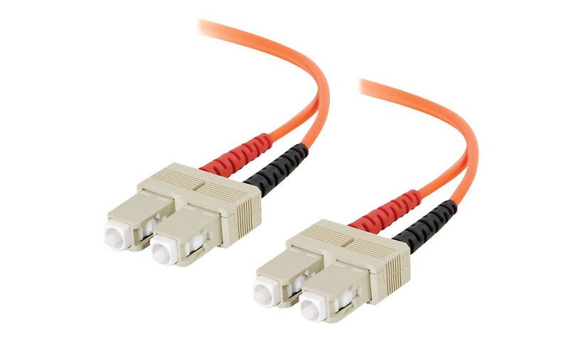 C2G 15m ST-ST 62.5/125 OM1 Duplex Multimode PVC Fiber Optic Cable - Orange - patch cable - 15 m - orange