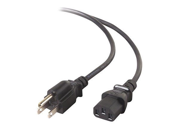 Belkin C13 (F) to 5-15 (M) AC Power Replacement Cable - 6 feet - Black