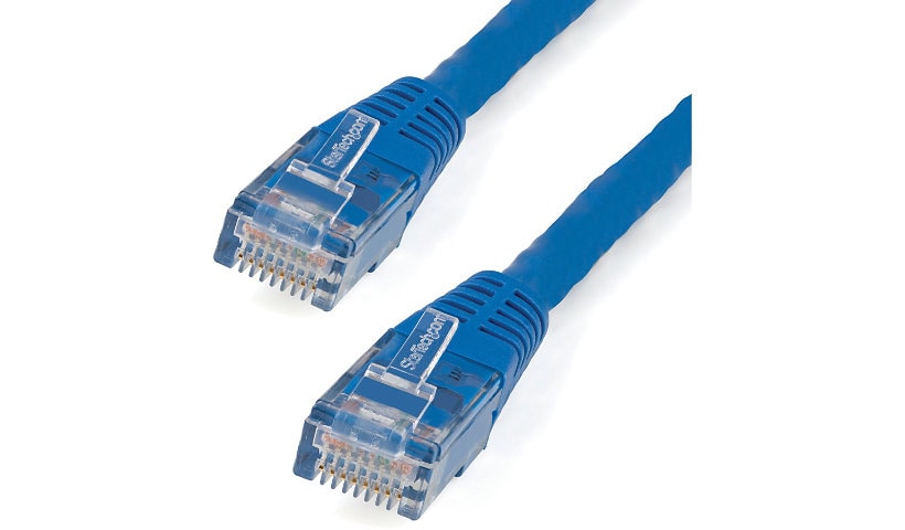 StarTech.com 6ft CAT6 Ethernet Cable - Blue CAT 6 Gigabit Wire 100W PoE 650MHz Molded Patch Cord
