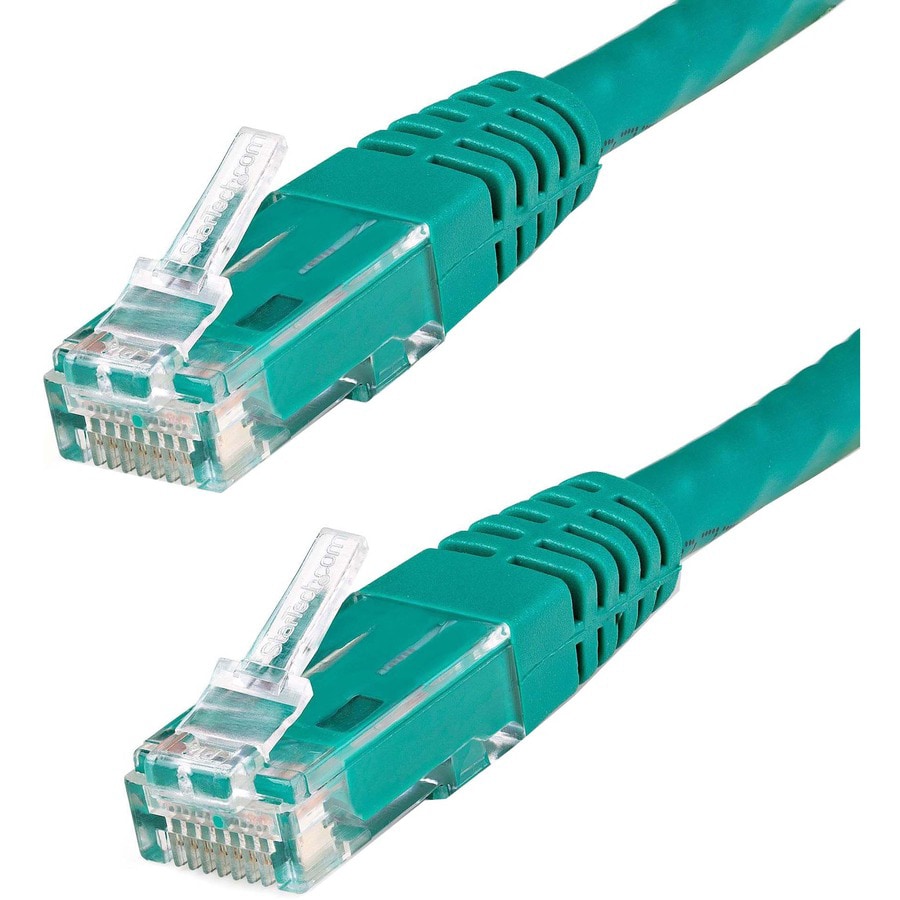 StarTech.com CAT6 Ethernet Cable 6' Green 650MHz Molded Patch Cord PoE++