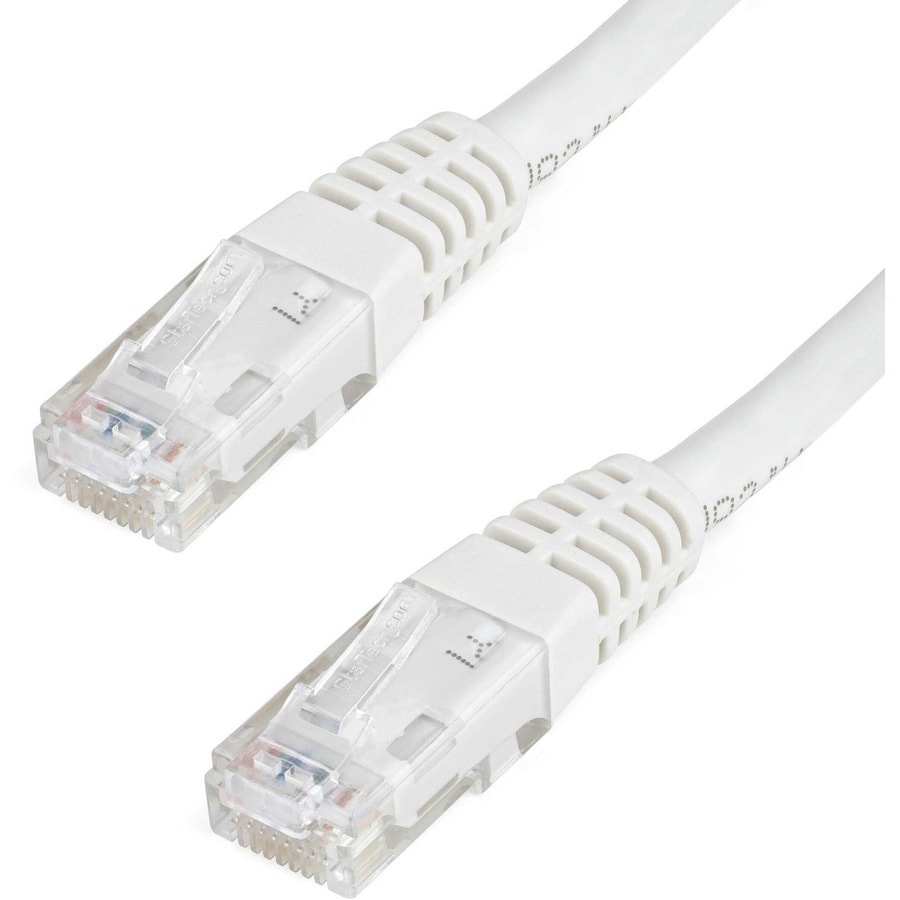 StarTech.com CAT6 Ethernet Cable 6' White 650MHz Molded Patch Cord PoE++