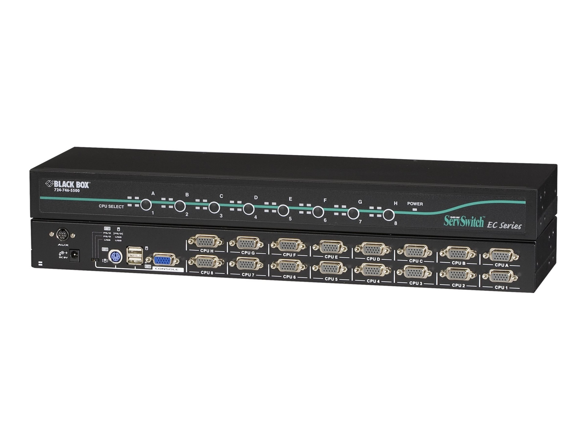 Black Box ServSwitch EC for PS/2 and USB Servers and PS/2 or USB Consoles - KVM switch - 16 ports