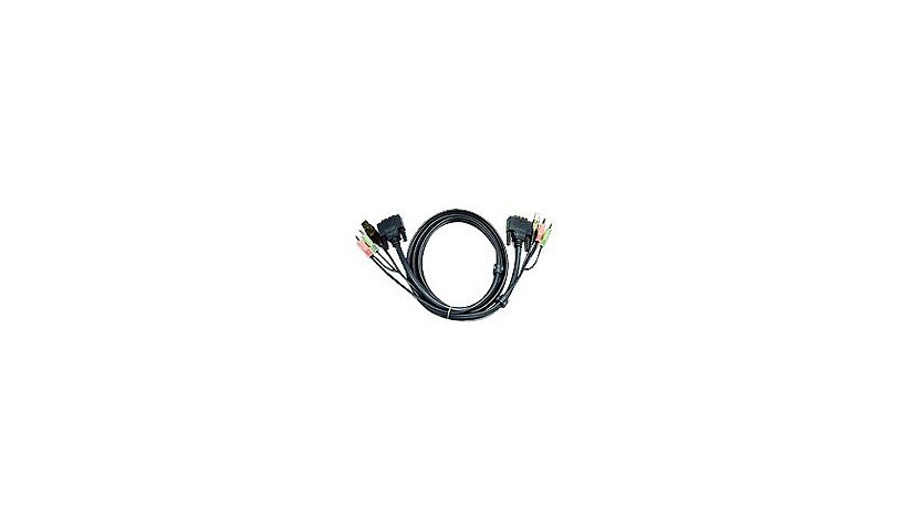 ATEN 6ft. DVI Video KVM Cable with USB and Audio (speaker & microphone)