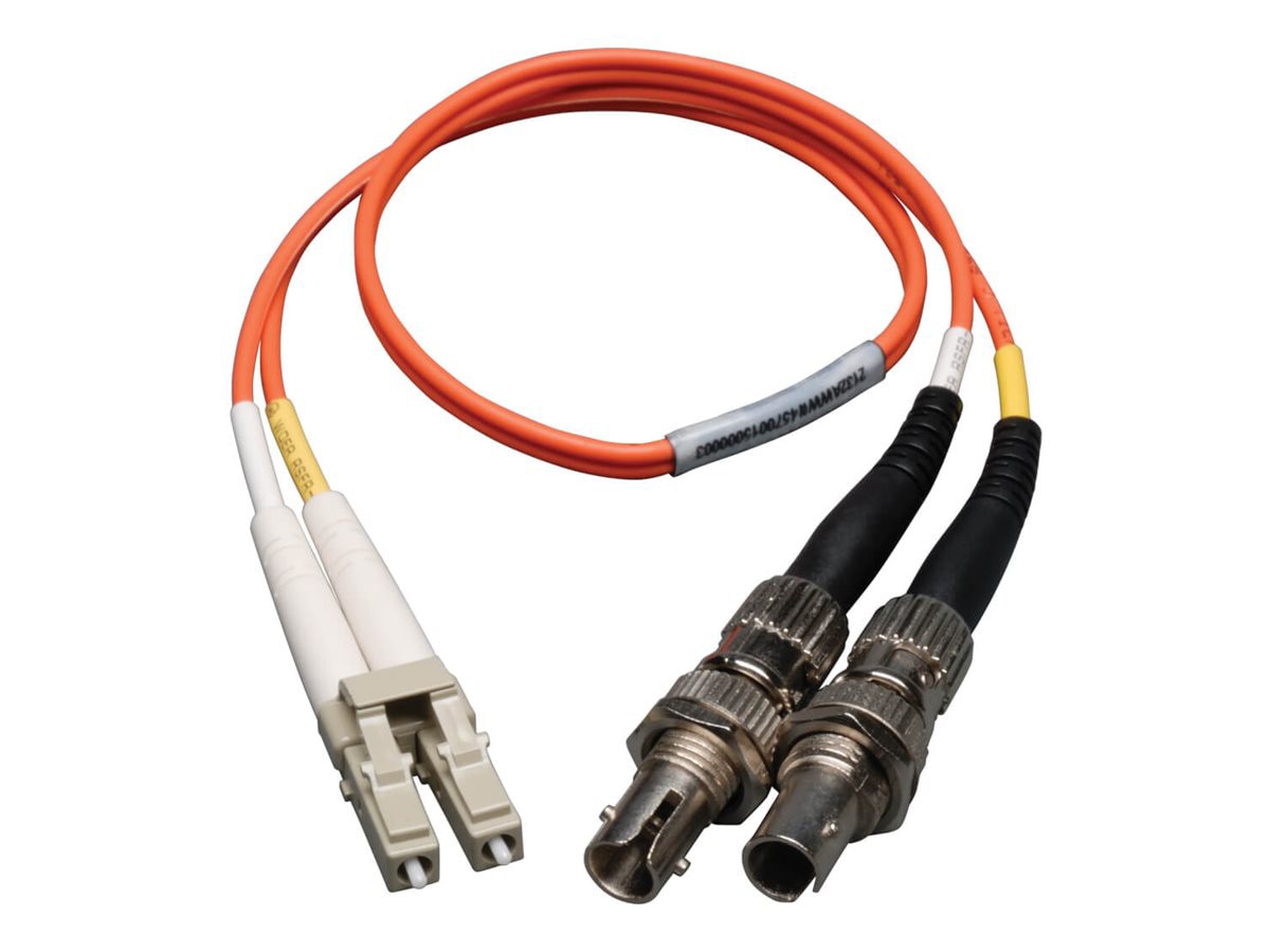Thumbnail 3 of 4 for Eaton Tripp Lite Series 0.3M Duplex Multimode Fiber Optic 50/125 Adapter LC/ST M/F 1ft 1' 0.3 Meter - network cable -