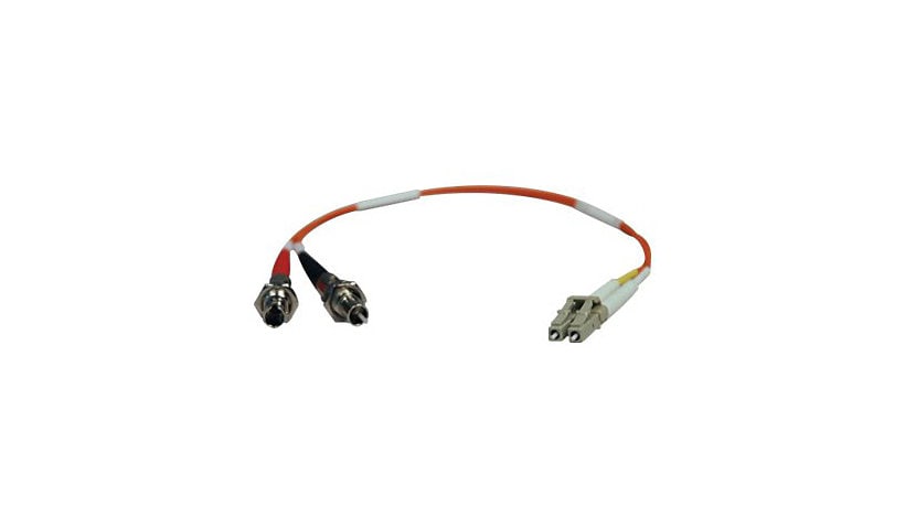 Tripp Lite 0.3M Duplex Multimode Fiber Optic 62.5/125 Adapter LC/ST M/F 1ft 1' 0.3 Meter - network cable - 0.3 m -