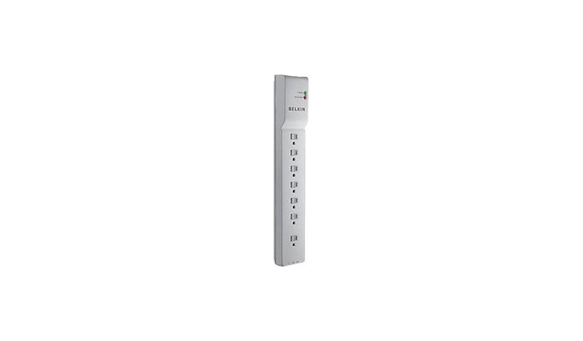 Belkin 7-Outlet Power Strip Surge Protector - 12ft Cord - White