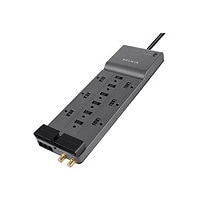 Belkin 12-Outlet Home/Office Surge Protector - 8ft Cord - Gray