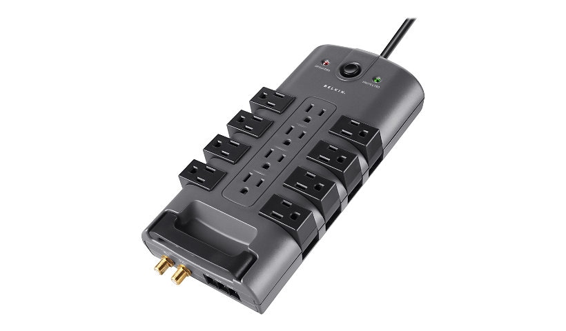 Belkin Surge Protector with 8 Rotating & 4 Standard Outlets - 8ft Power Cord - 4320J