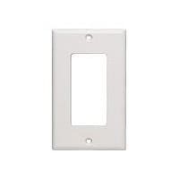 C2G Decorative Style Cutout Single Gang Wall Plate - White - support de fixation