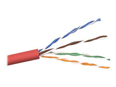 Belkin Cat5/Cat5e Bulk Cable, 1000ft, Red, Solid, PVC, UTP, 1000'