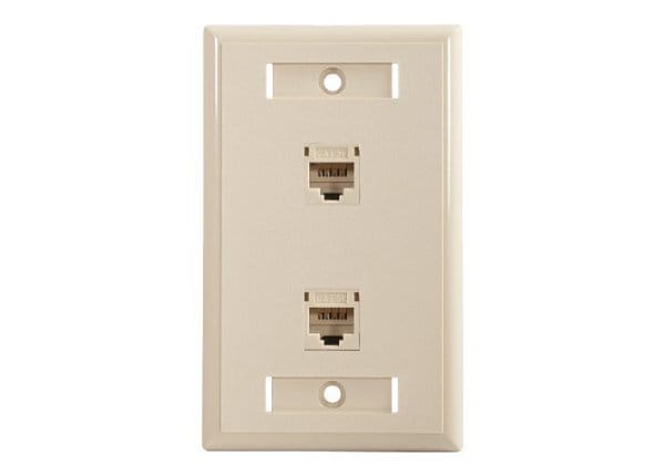 C2G 2 PORT CAT5E WALLPLATE IVORY