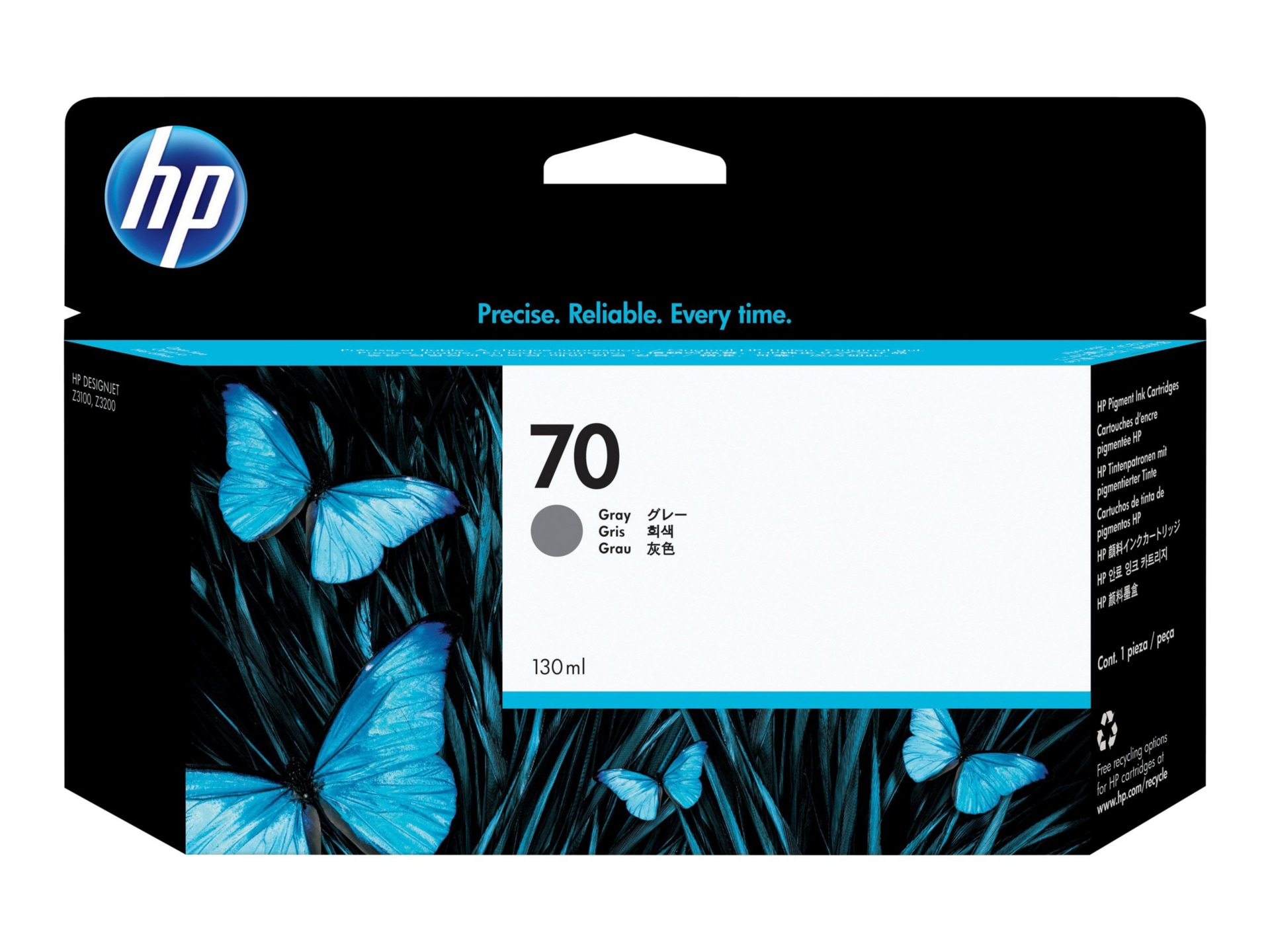 HP 70 (C9450A) Original Inkjet Ink Cartridge - Single Pack - Gray - 1 Each