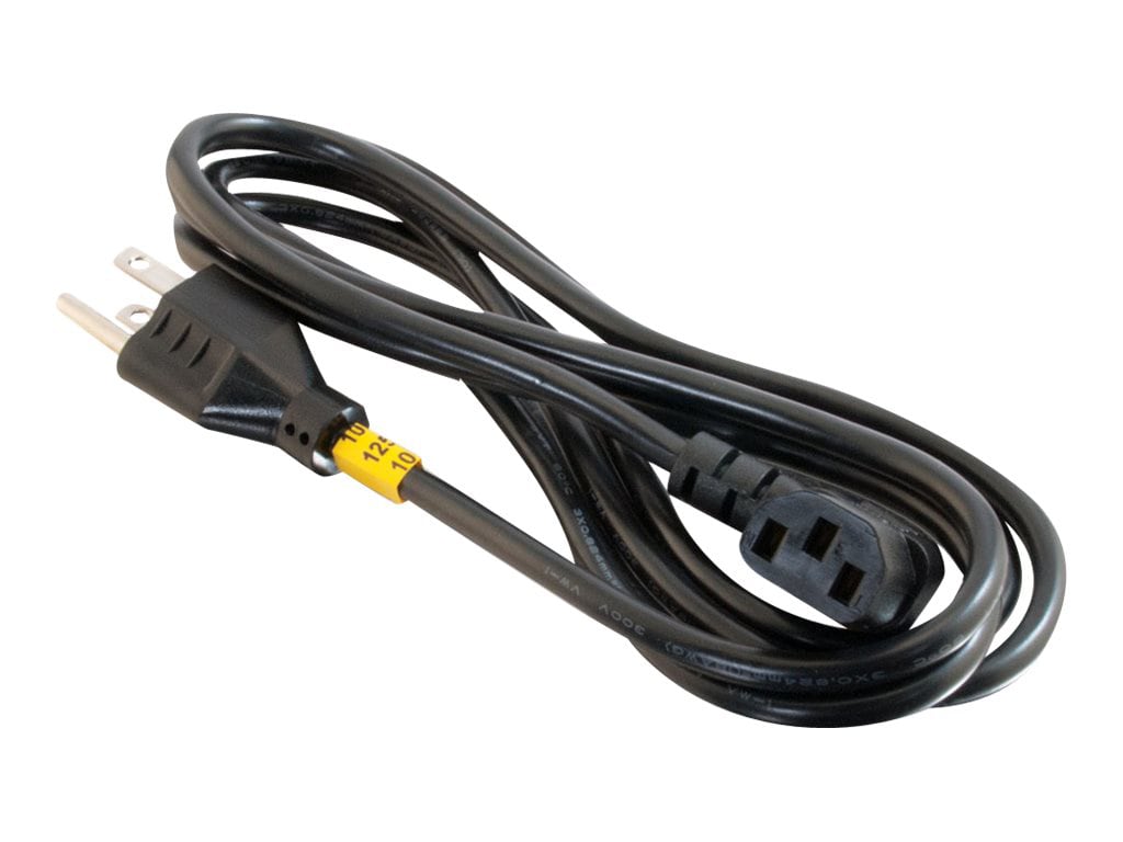 C2G 6ft Universal Power Cord - Right Angle Power Cord - 18 AWG - NEMA 5-15P to IEC320C13R - TAA Compliant