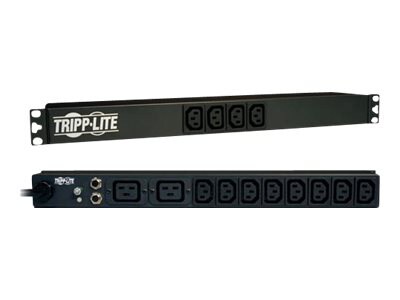 Tripp Lite PDU Basic 100V-240V 1.6/3.8kW 16A 12 C13; 2 C19 C20 1URM / 0URM - horizontal rackmount - power distribution
