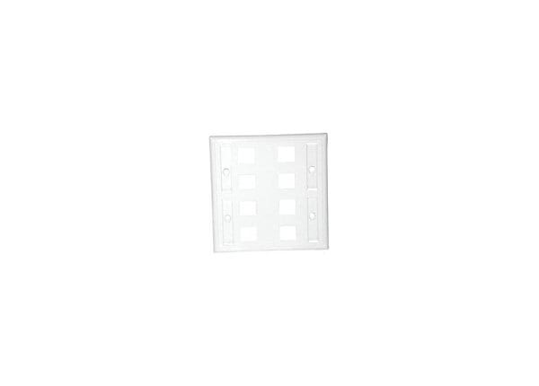 CTG 8-PORT KEYSTONE WALLPLATE WHT