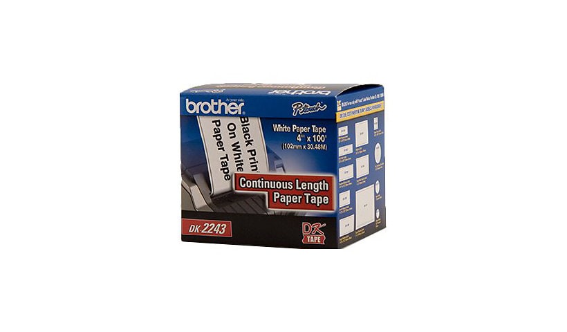 Brother DK2243 - continuous tape - 1 roll(s) - Roll (3.98 in x 100 ft)