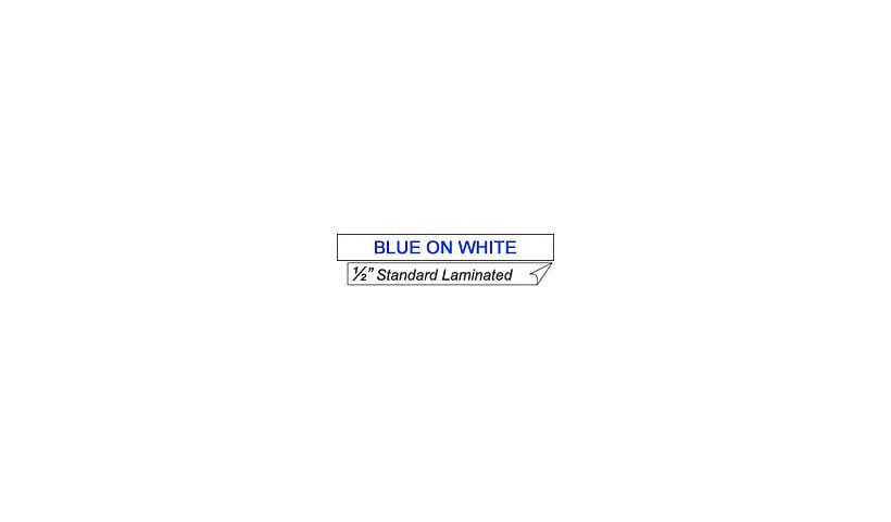 Brother 1/2" Blue on White Laminated Tape (2 pack)