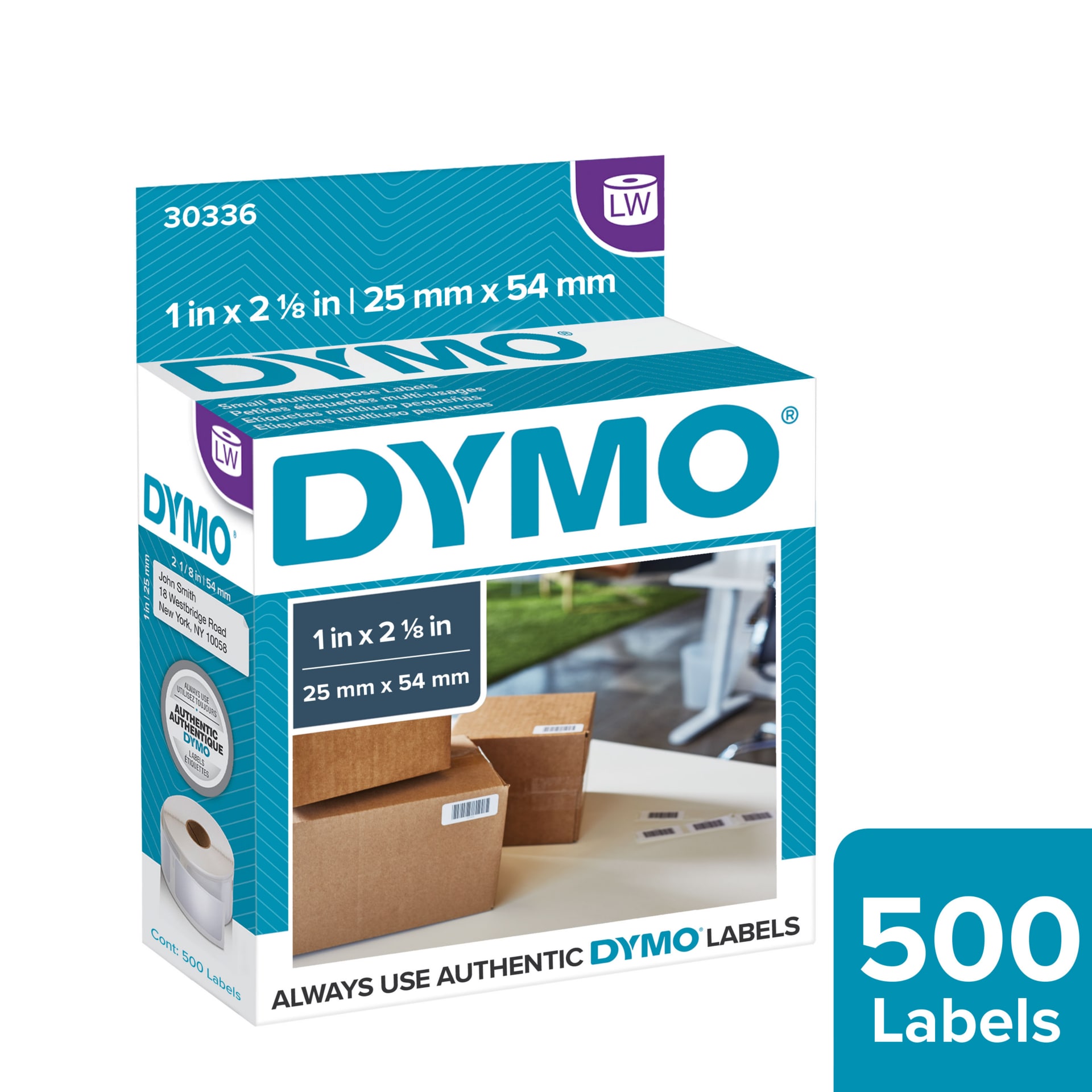 Dymo LV-30336 Compatible Labels - 1 x 2-1/8