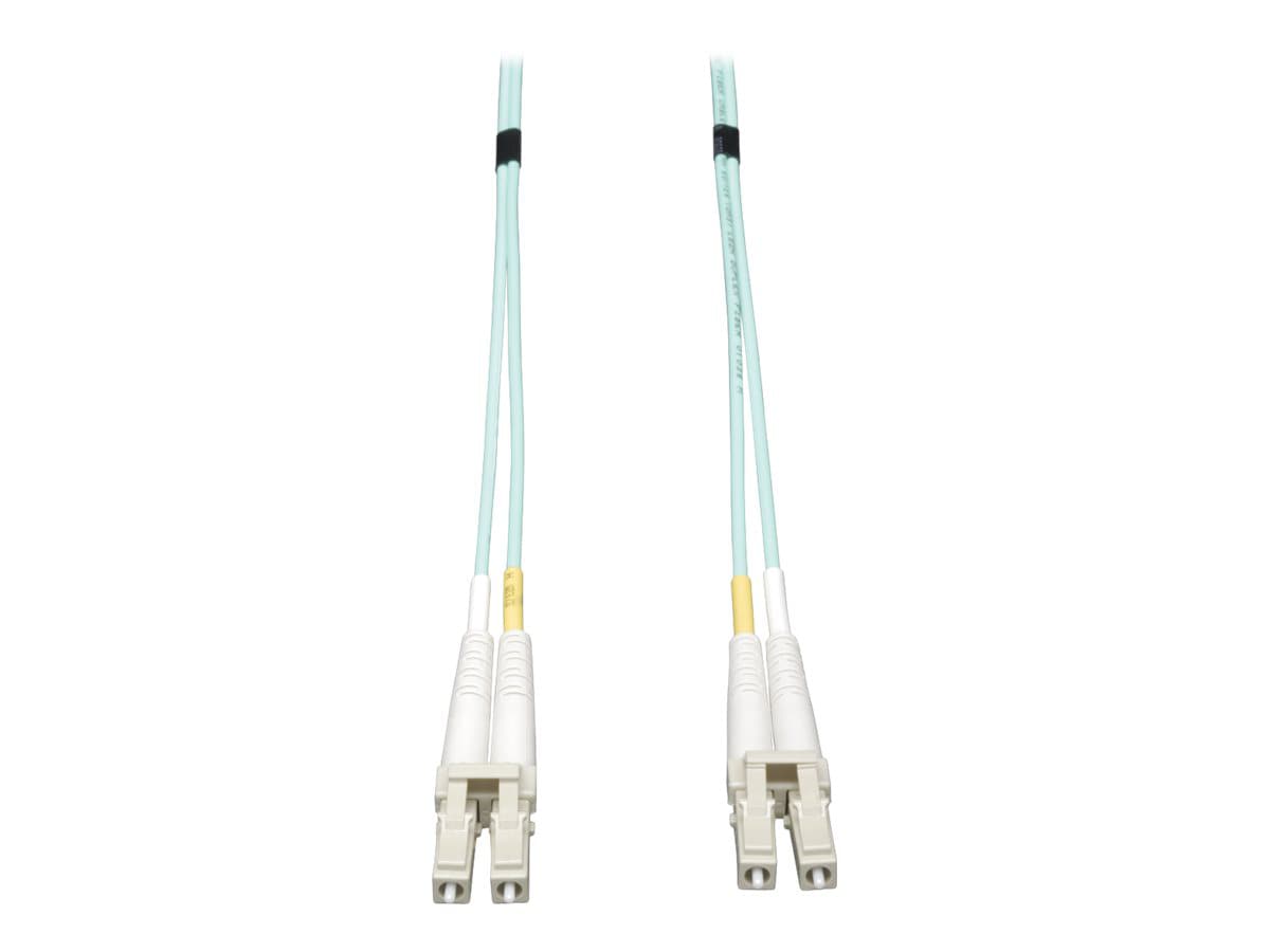 Tripp Lite 10Gb Duplex Multimode 50/125 OM3 LSZH Fiber Cable LC/LC Aqua 12M