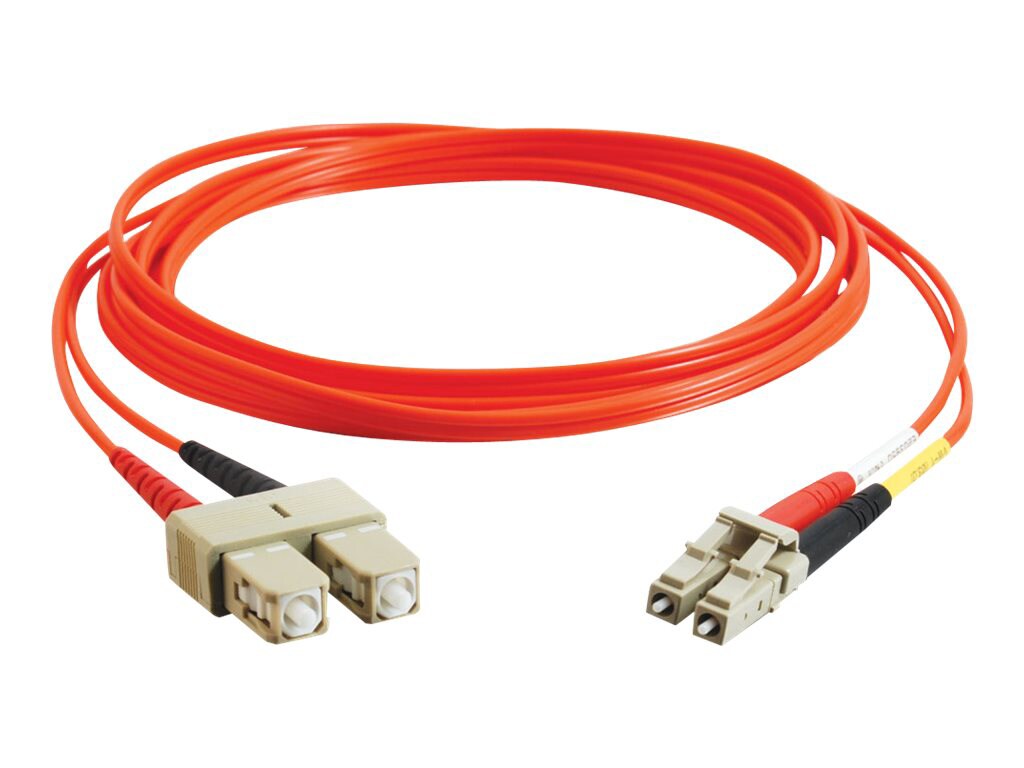 C2G 20m LC-SC 62.5/125 Duplex Multimode OM1 Fiber Cable - Orange - 66ft - patch cable - 20 m