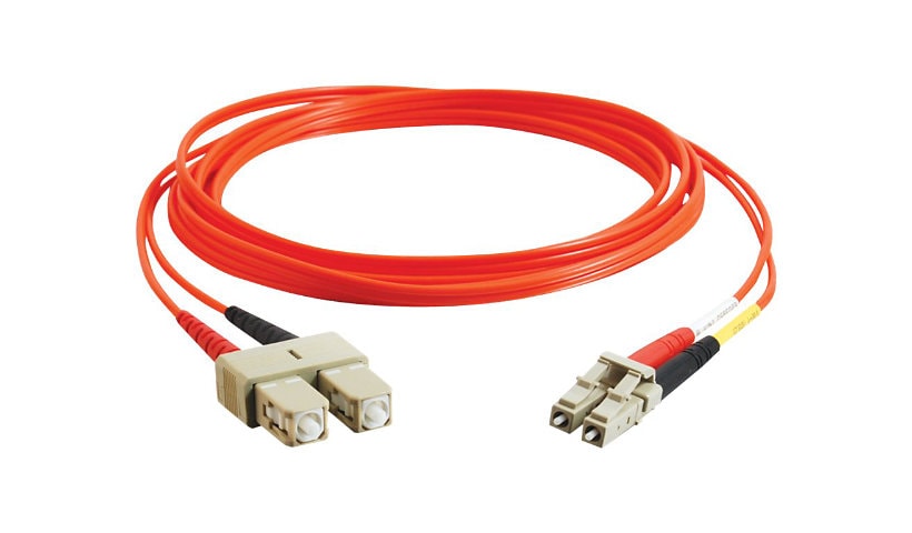 C2G 5m LC-SC 62.5/125 Duplex Multimode OM1 Fiber Cable - Orange - 16ft - pa