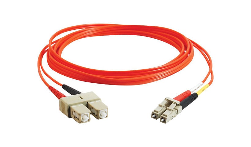 C2G 3m LC-SC 62.5/125 OM1 Duplex Multimode Fiber Cable - Orange